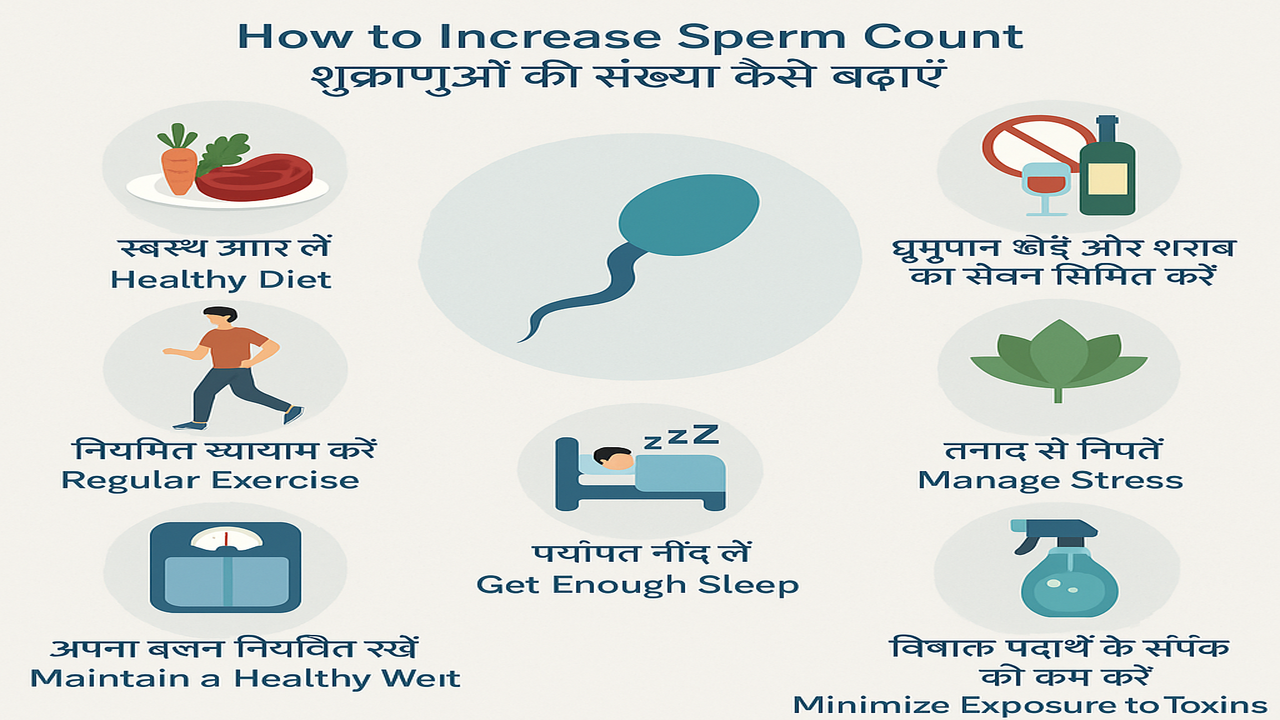 शुक्राणुओं की संख्या कैसे बढ़ाएँ