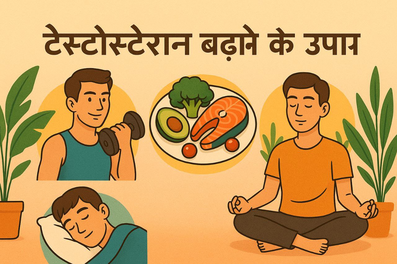 टेस्टोस्टेरोन बढ़ाने के उपाय | घरेलू नुस्खे, डाइट और एक्सरसाइज | पुरुषों के हार्मोन संतुलन के लिए गाइड