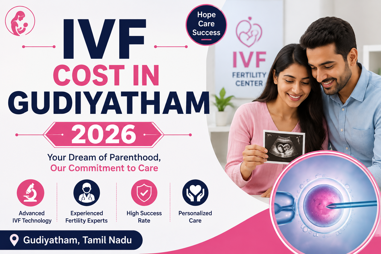 IVF Cost in Gudiyatham 2026 | Best Centres and Rates | Vinsfertility