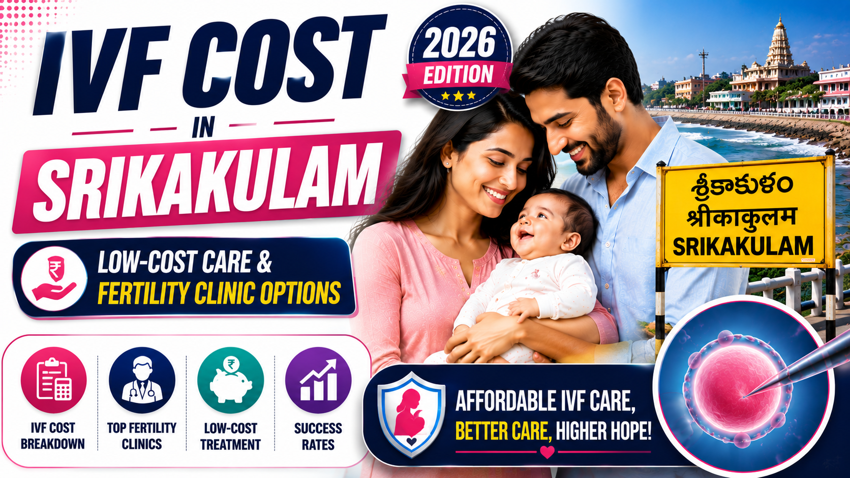 IVF Cost in Srikakulam 2026: ₹1.25L&ndash;₹1.75L
