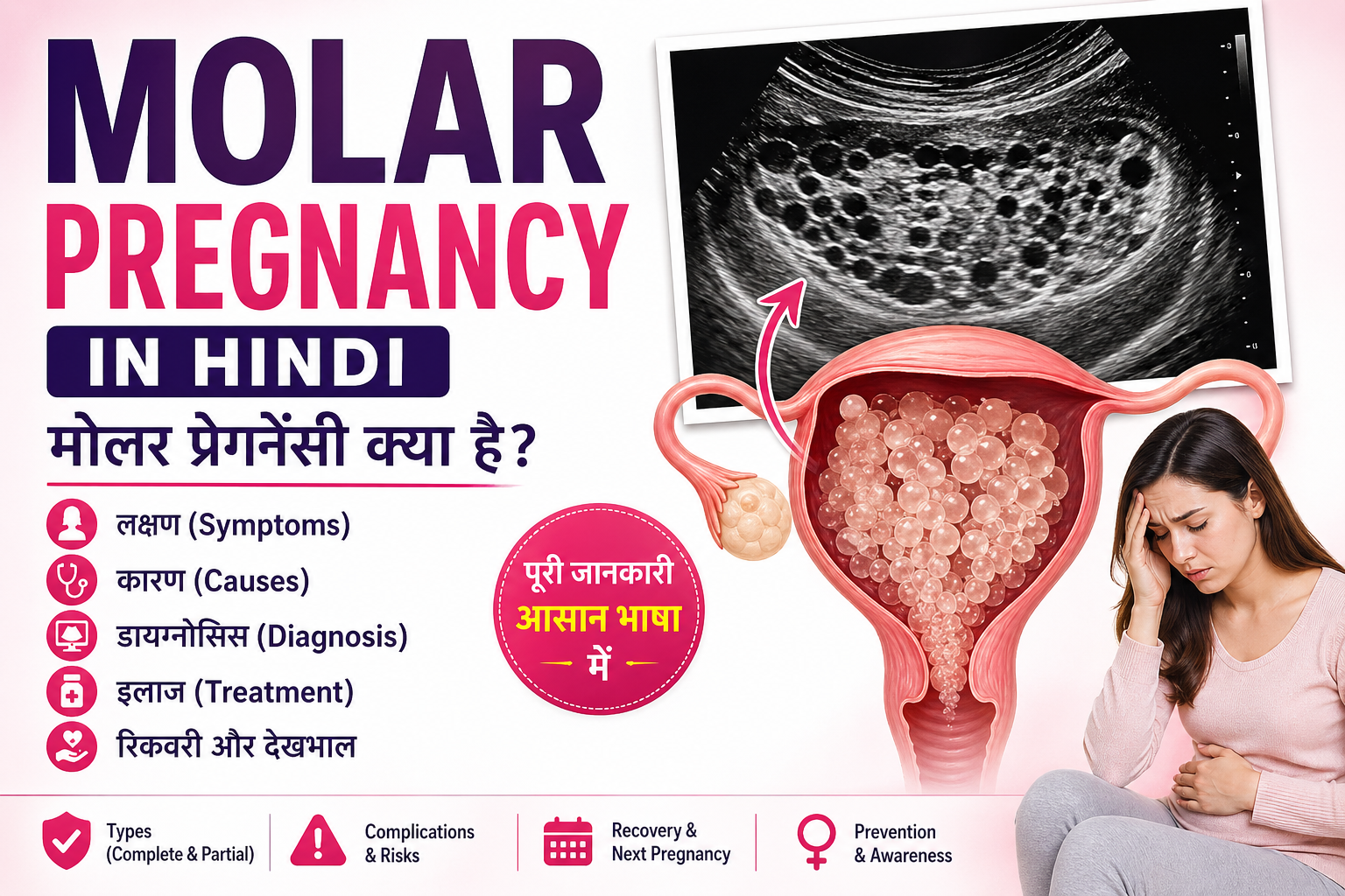 Molar Pregnancy in Hindi | Symptoms, Causes, Treatment | Complete & Partial Molar Pregnancy Explained