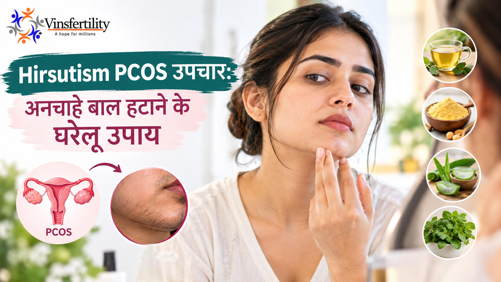 Hirsutism PCOS Treatment in Hindi | Excessive Facial Hair &amp; Natural Remedies