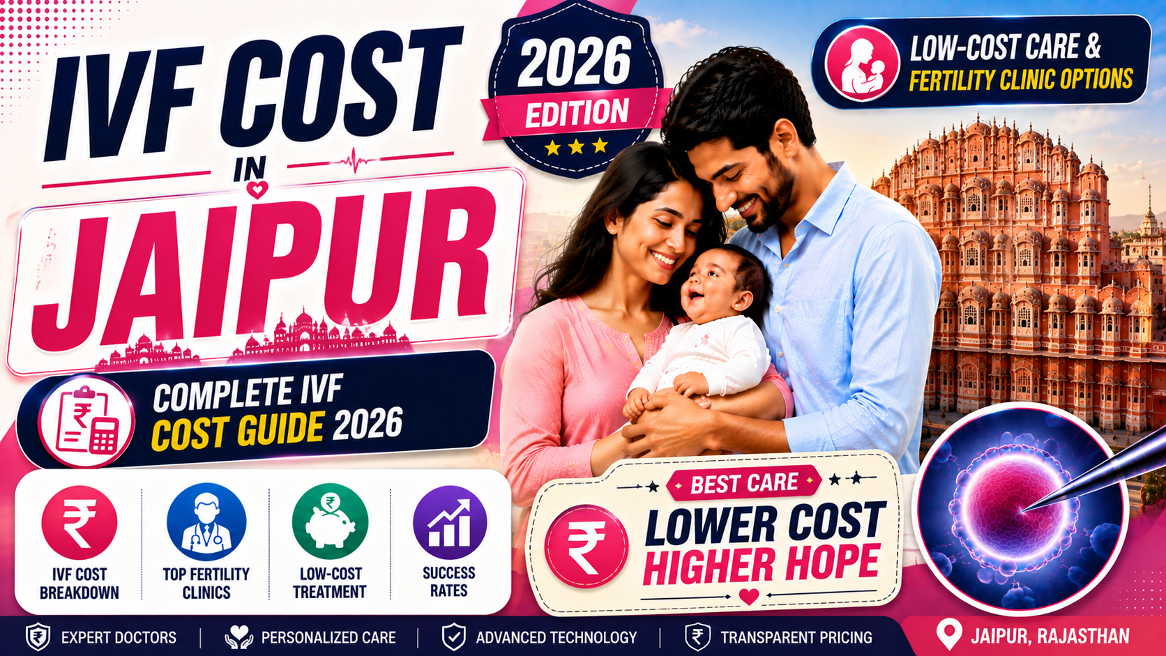 IVF Cost in Jaipur (2026): ₹1,01,100 &ndash; ₹2,30,500 Per Cycle
