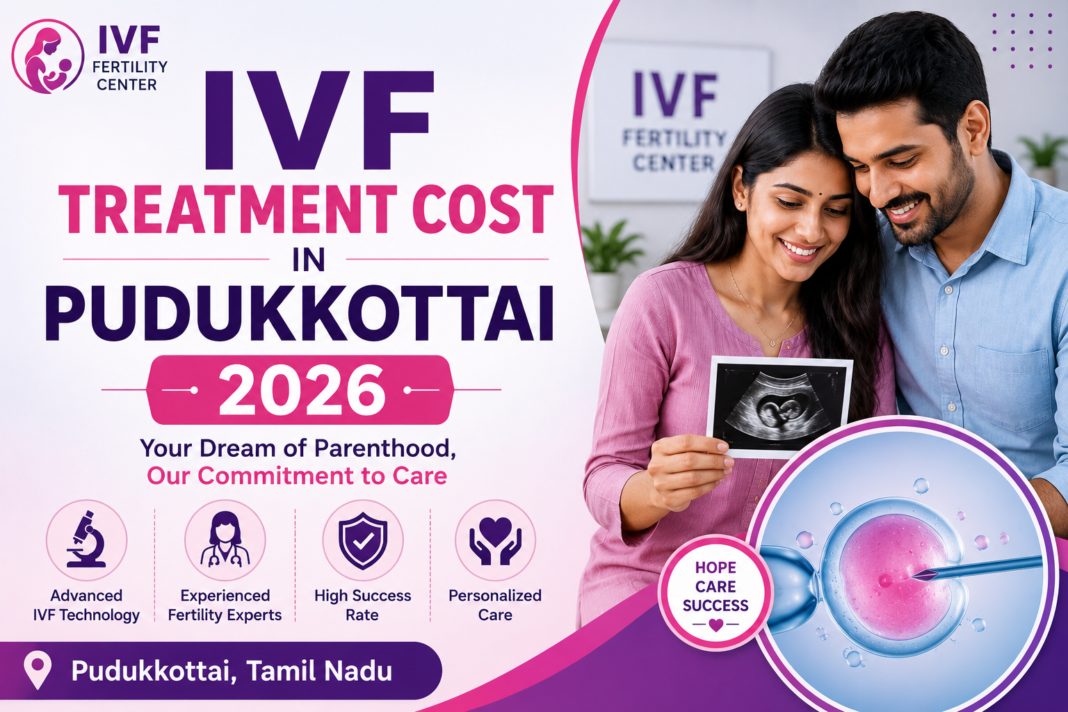 IVF Treatment Cost in Pudukkottai 2026 | Vinsfertility
